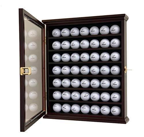 DECOMIL Golf Ball Display Case Cabinet Wall Rack Holder UV Protection Lockable - DECOMIL