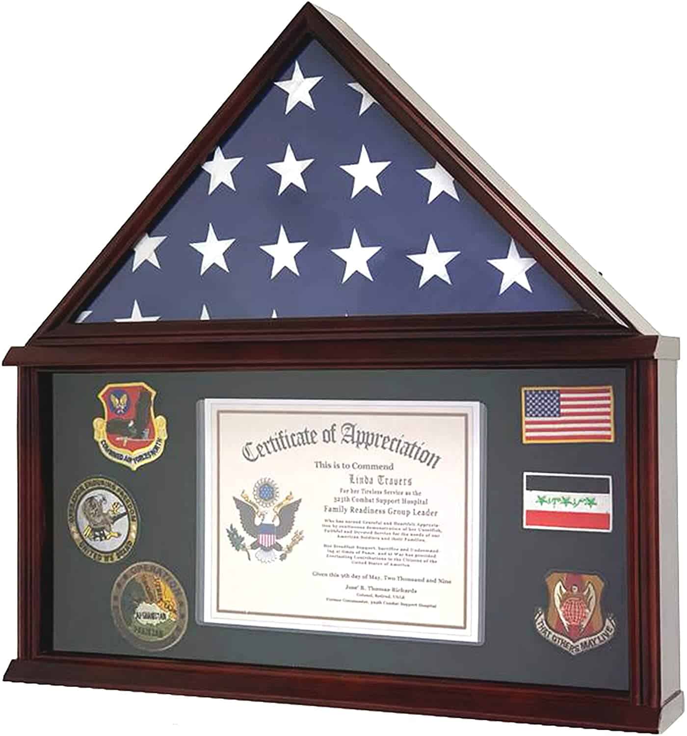 Flag Display Case with Certificate Holder (5x9) - same